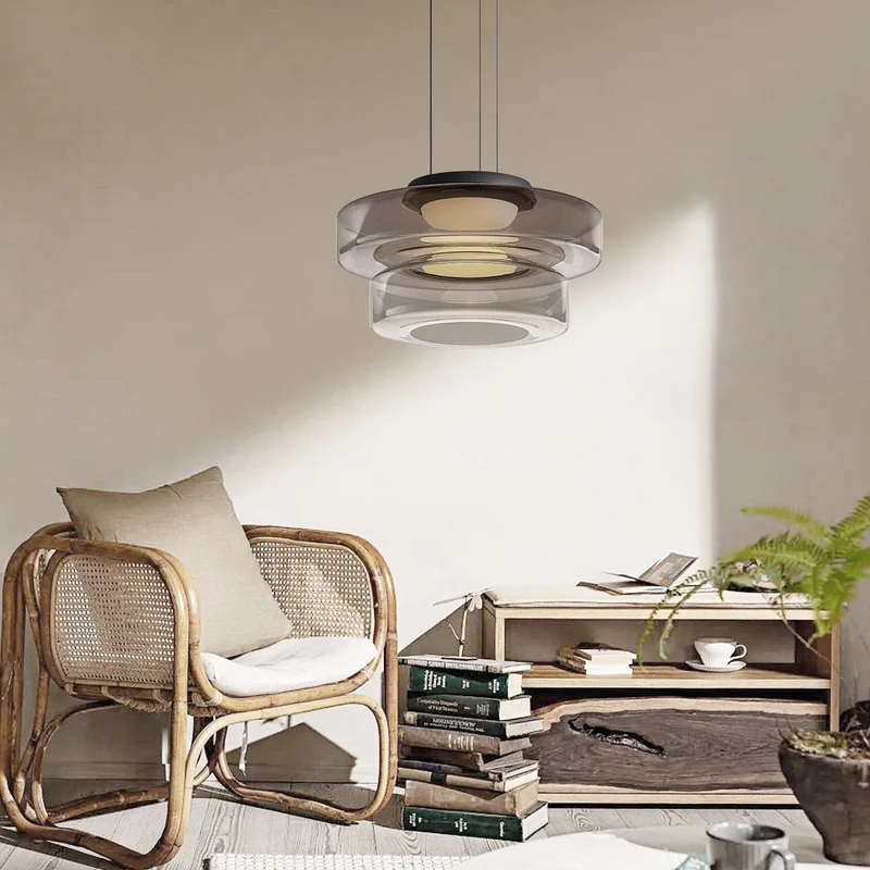 Lumineo LED Glass Pendant Light For Kitchen Island By Euroselle