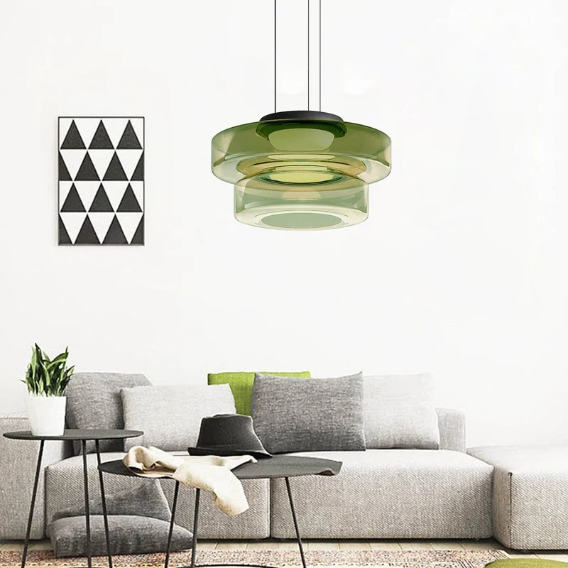 Lumineo LED Glass Pendant Light For Kitchen Island By Euroselle