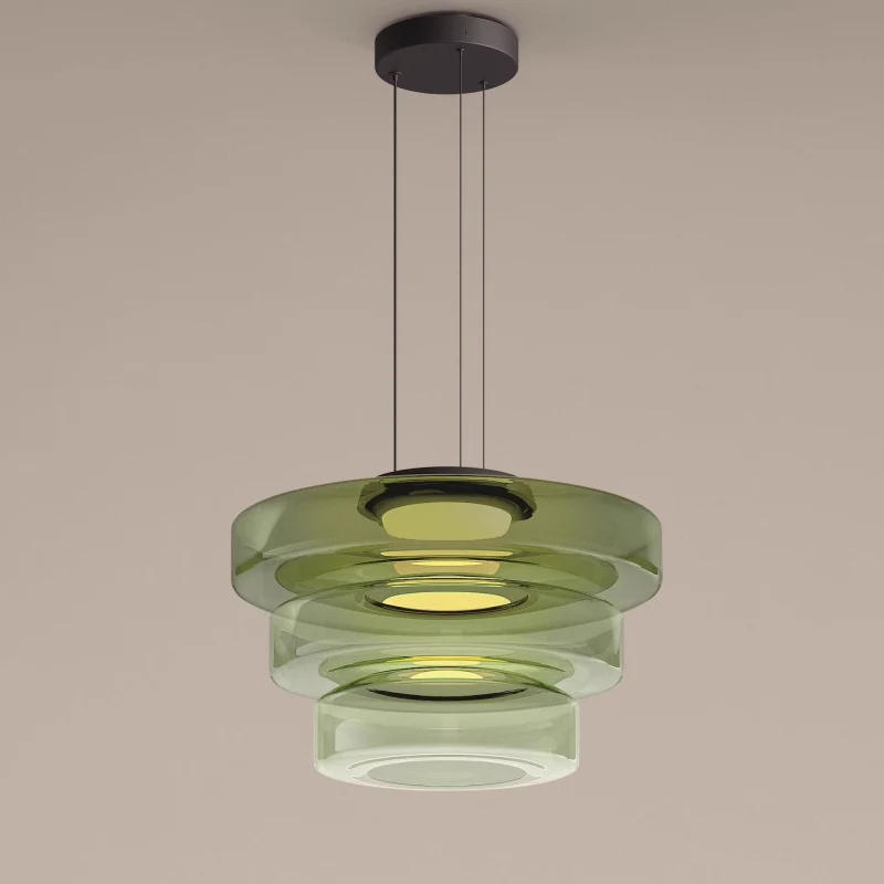 Lumineo LED Glass Pendant Light For Kitchen Island By Euroselle