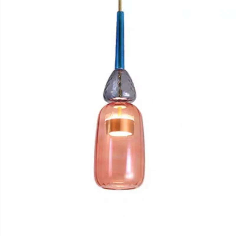 Kirrea LED Pendant Light Colorful Glass Cup Design Accent Euroselle