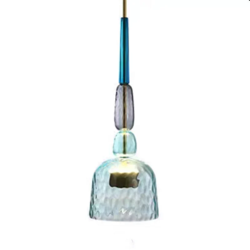 Kirrea LED Pendant Light Colorful Glass Cup Design Accent Euroselle