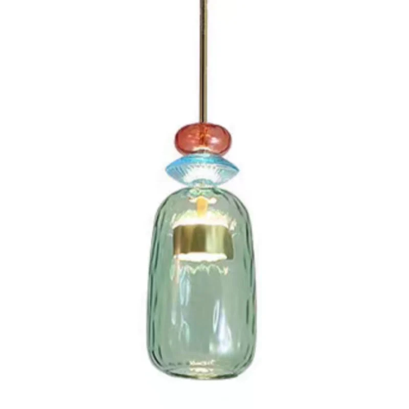 Kirrea LED Pendant Light Colorful Glass Cup Design Accent Euroselle