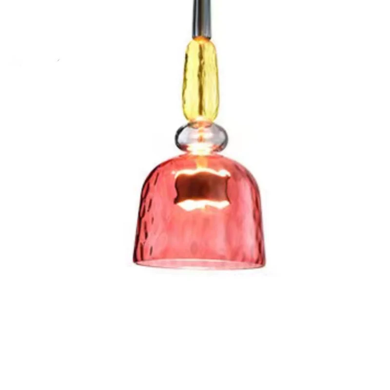 Kirrea LED Pendant Light Colorful Glass Cup Design Accent Euroselle