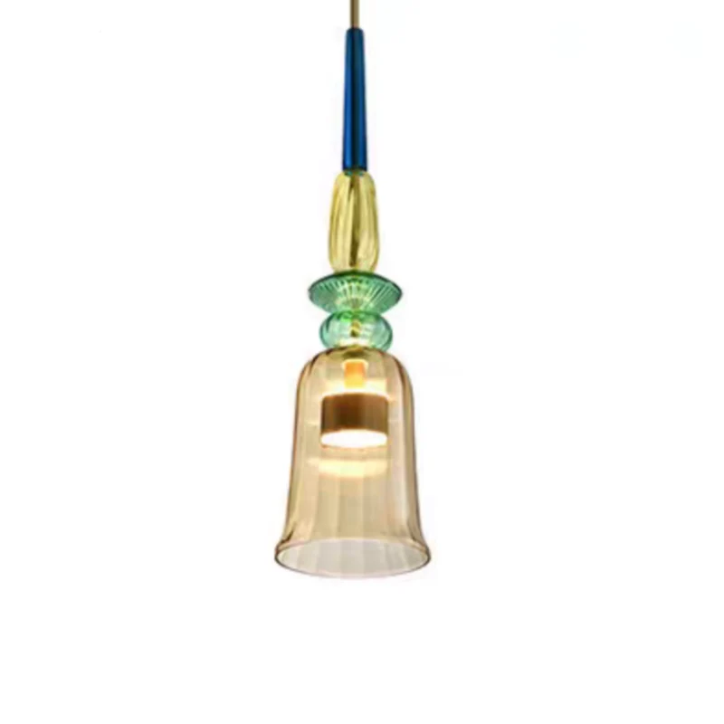 Kirrea LED Pendant Light Colorful Glass Cup Design Accent Euroselle