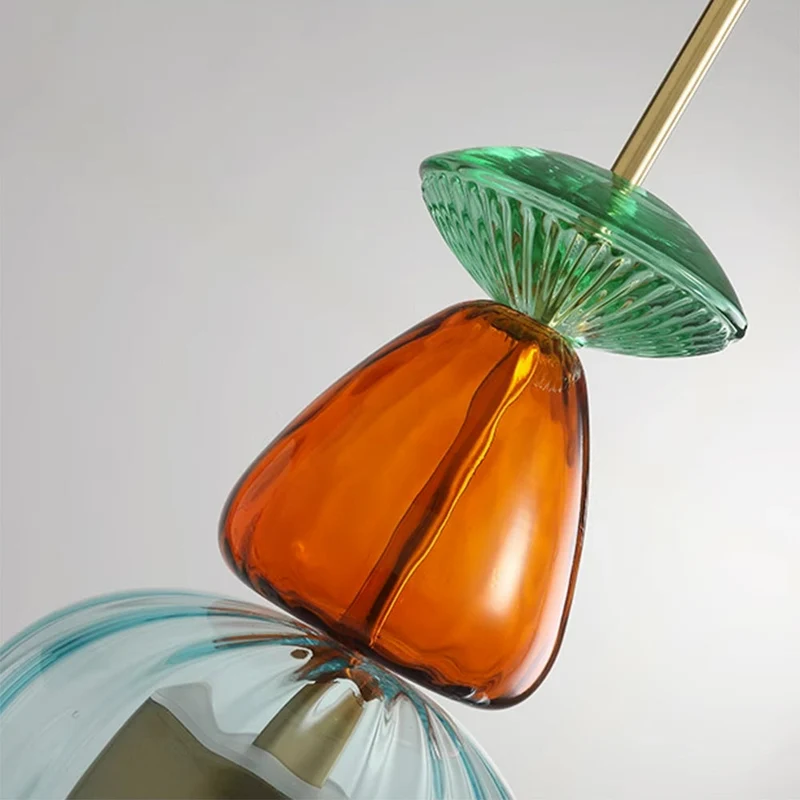 Kirrea LED Pendant Light Colorful Glass Cup Design Accent Euroselle