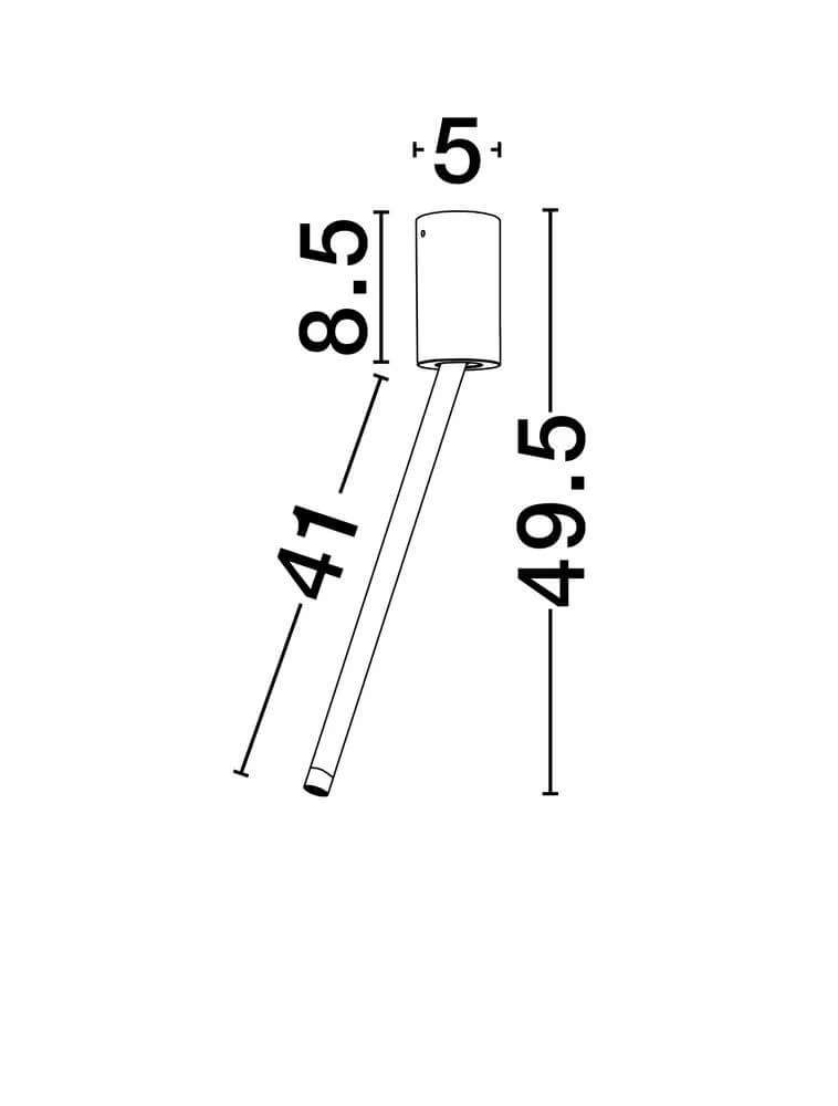Ornos Deckenleuchte Ø 5cm H 49,5cm 3000K