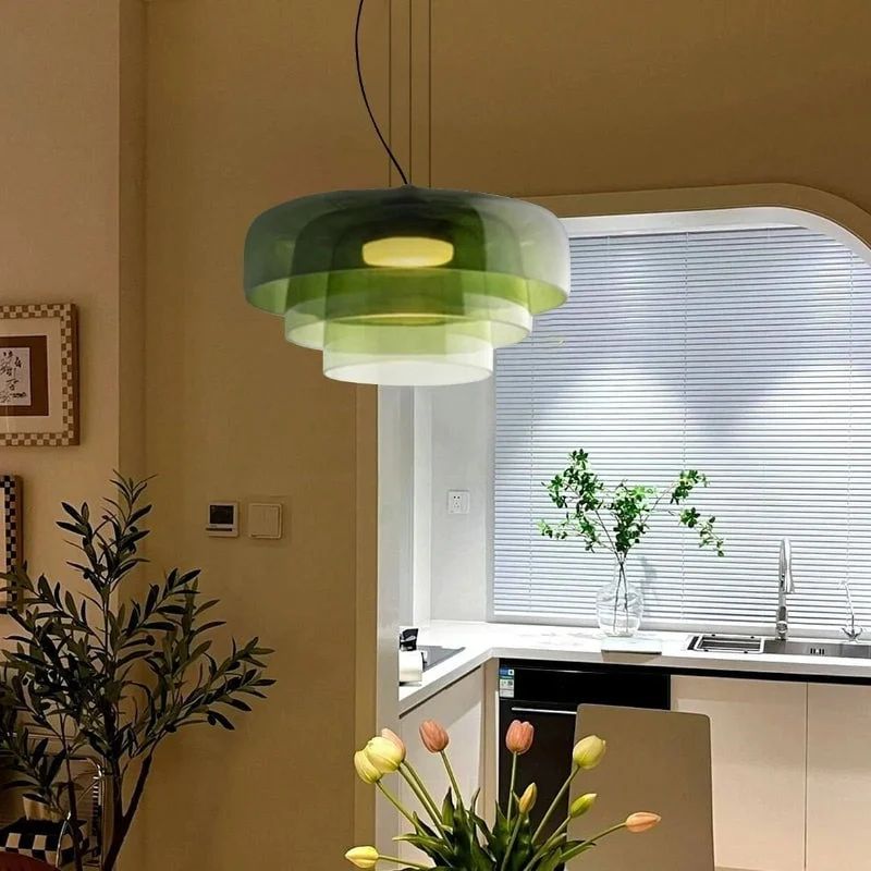 Euroselle Glass Ceiling Lamp With Medieval Charm And Modern Recessed Light