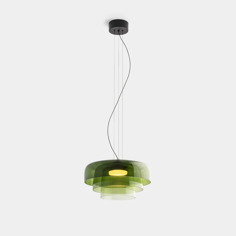 Euroselle Glass Ceiling Lamp With Medieval Charm And Modern Recessed Light