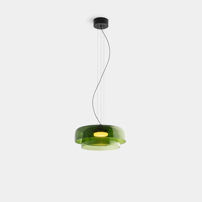 Euroselle Glass Ceiling Lamp With Medieval Charm And Modern Recessed Light