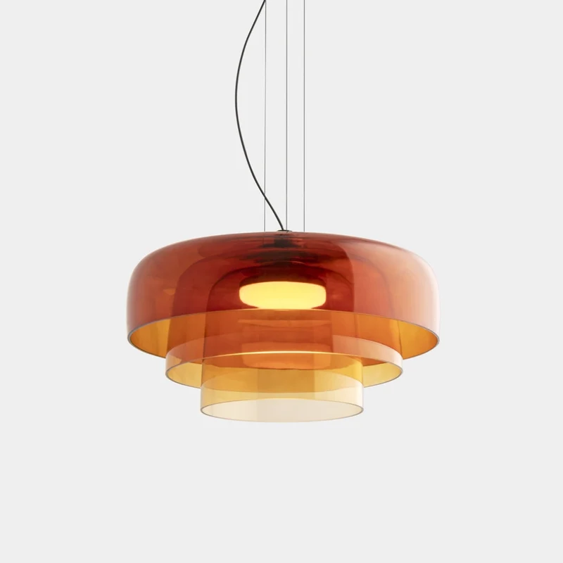 Euroselle Glass Ceiling Lamp With Medieval Charm And Modern Recessed Light