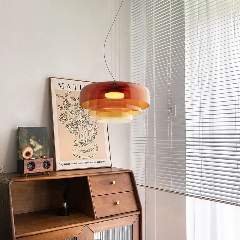 Euroselle Glass Ceiling Lamp With Medieval Charm And Modern Recessed Light