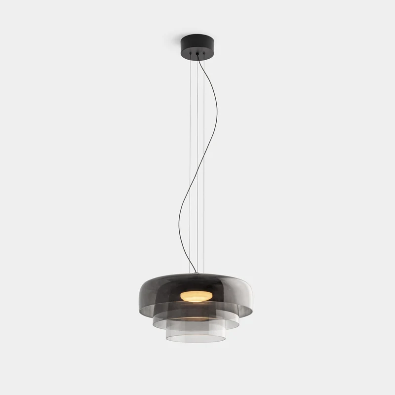 Euroselle Glass Ceiling Lamp With Medieval Charm And Modern Recessed Light