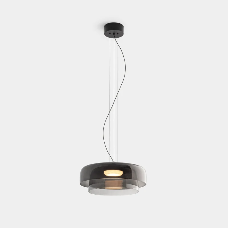 Euroselle Glass Ceiling Lamp With Medieval Charm And Modern Recessed Light