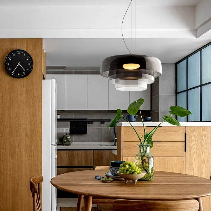 Euroselle Glass Ceiling Lamp With Medieval Charm And Modern Recessed Light