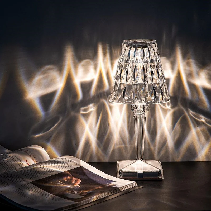 Euroselle Sparkling Crystal Lamp For Living Room Decor