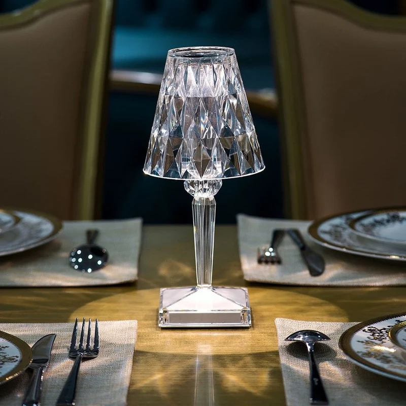 Euroselle Sparkling Crystal Lamp For Living Room Decor