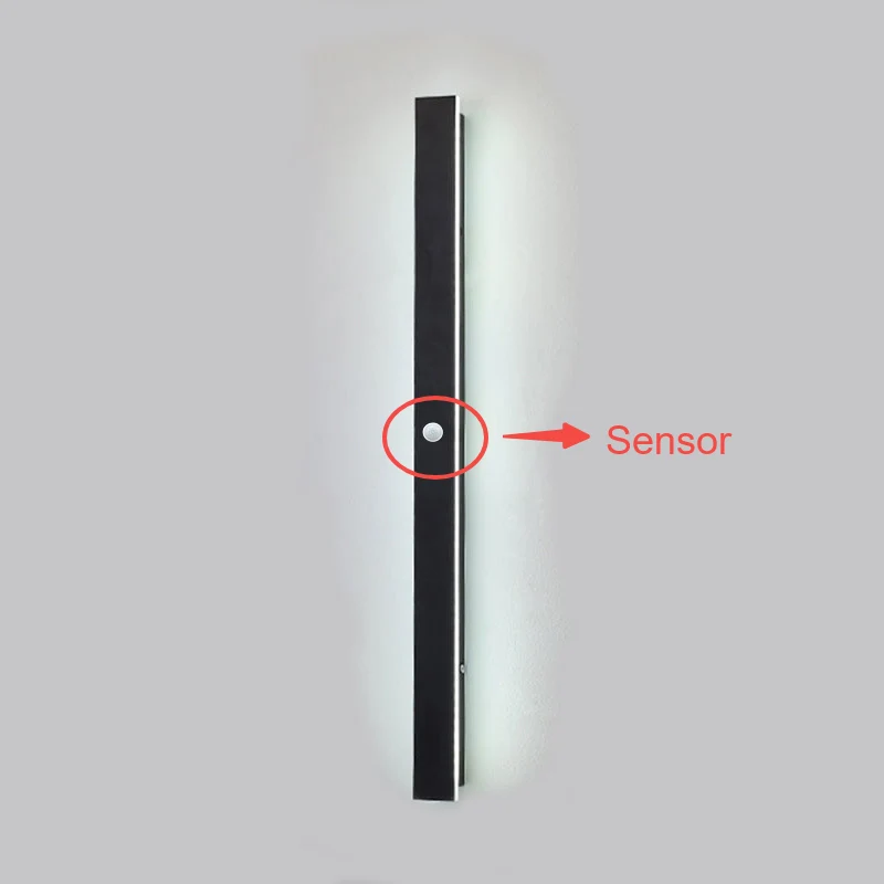 Euroselle Edge Modern Design LED Wall Lamps In Black Metal For Garden And Hallway