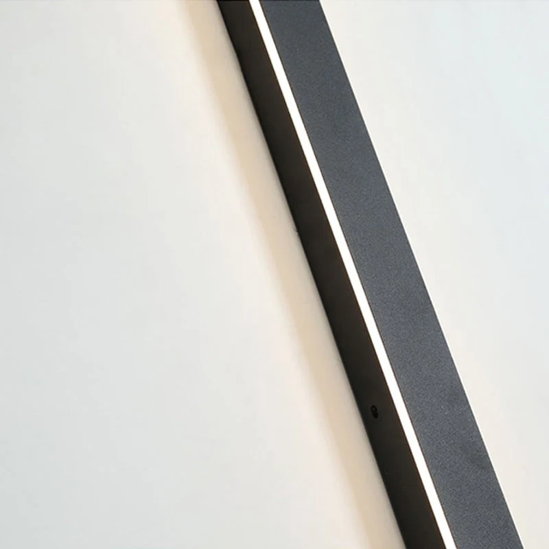 Euroselle Edge Modern Design LED Wall Lamps In Black Metal For Garden And Hallway