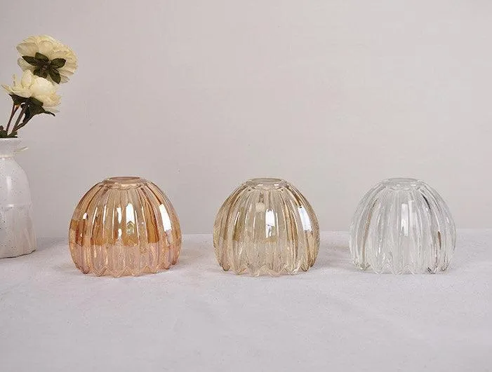 Euroselle Petite Glass Flower Pendant LED Light In Vintage Style Bulb Included