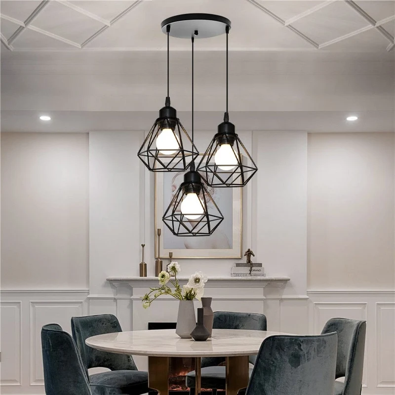 Euroselle Vintage Iron Frame Pendant Lamp Collection