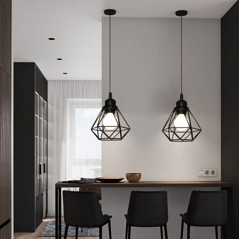 Euroselle Vintage Iron Frame Pendant Lamp Collection