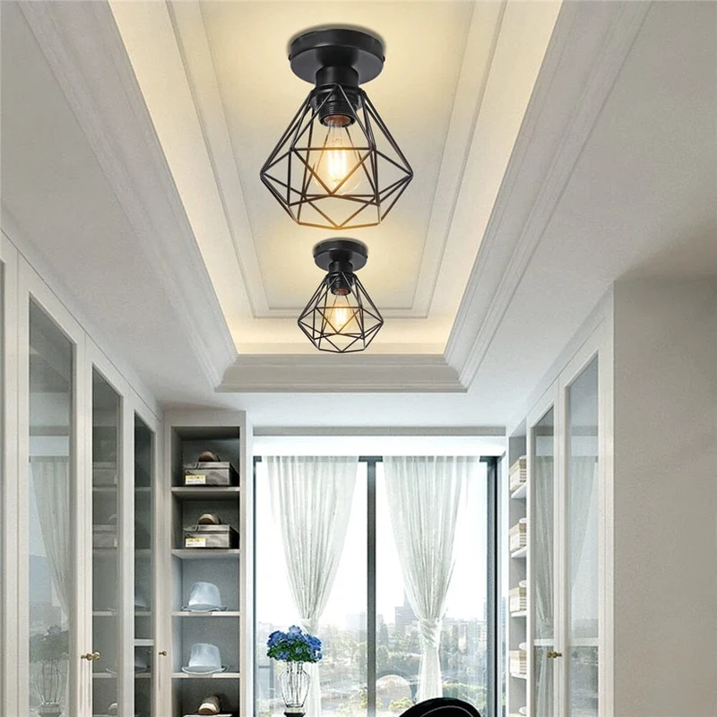 Euroselle Vintage Iron Frame Pendant Lamp Collection