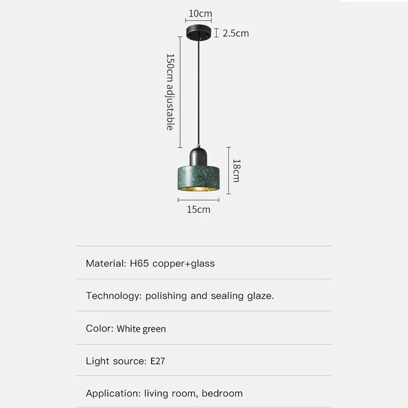 Shoreditch Marble Pendant Light Euroselle Signature