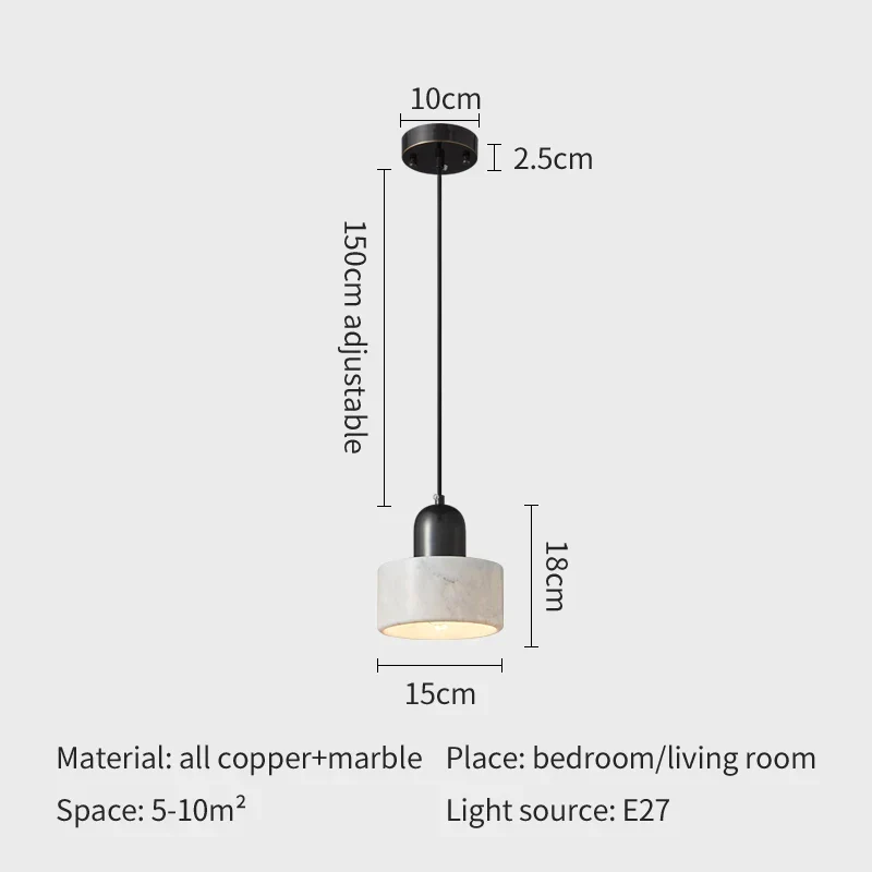 Shoreditch Marble Pendant Light Euroselle Signature