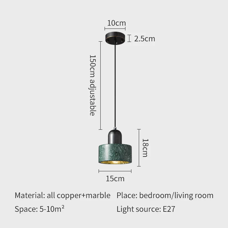 Shoreditch Marble Pendant Light Euroselle Signature