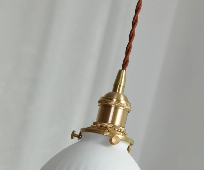 Euroselle Ceramic Ribbed Pendant LED Light In Japanese Pleated Cup Shape Bulb Included