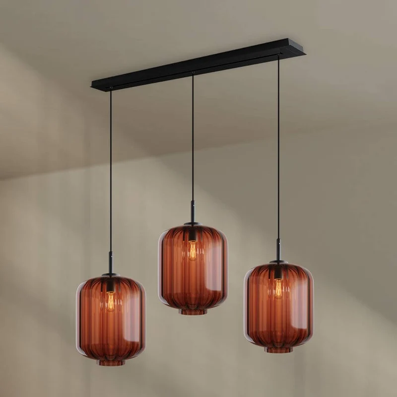 s.luce Velo Esstischleuchte 3-flammig Baldachin 120cm Ø 25cm