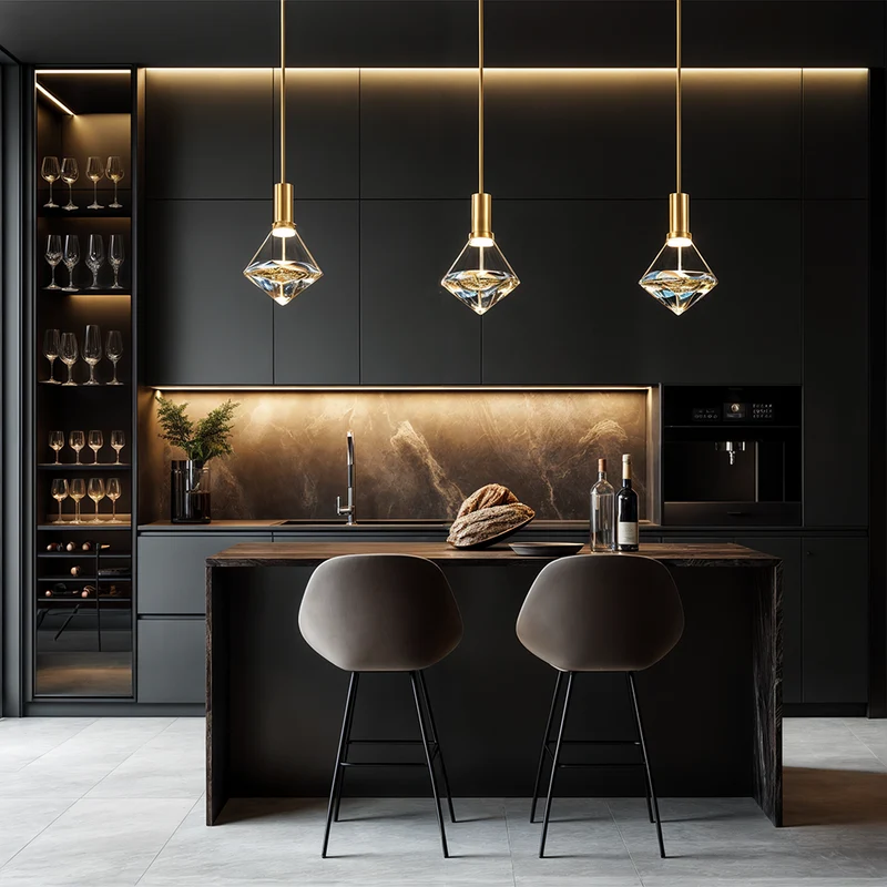 Euroselle The Modern Crystal Pendant Light For Home Decor