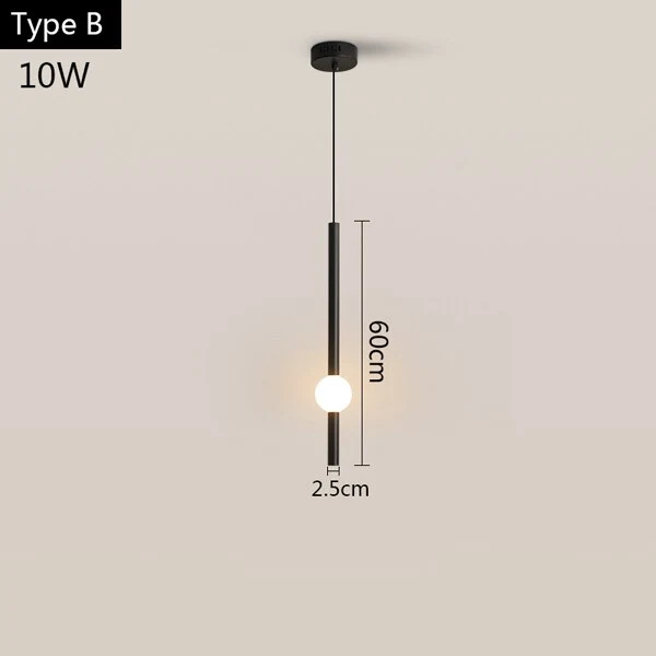 Zyzao Bar Pendant Lights Modern White Black Aluminium Euroselle