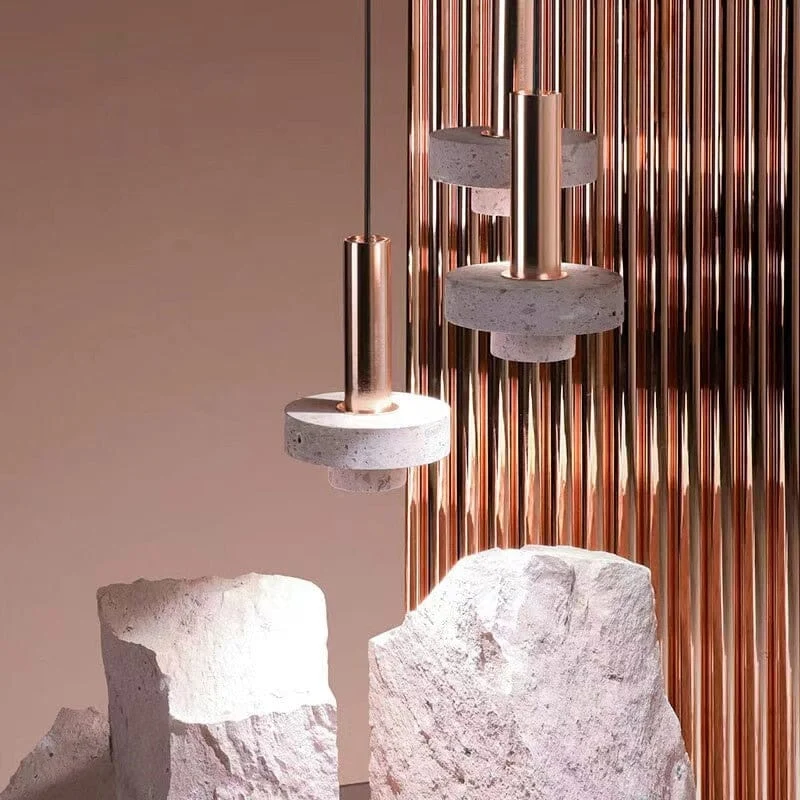 Euroselle Modern Terrazzo Pendant Lamp With Durable Iron Plating