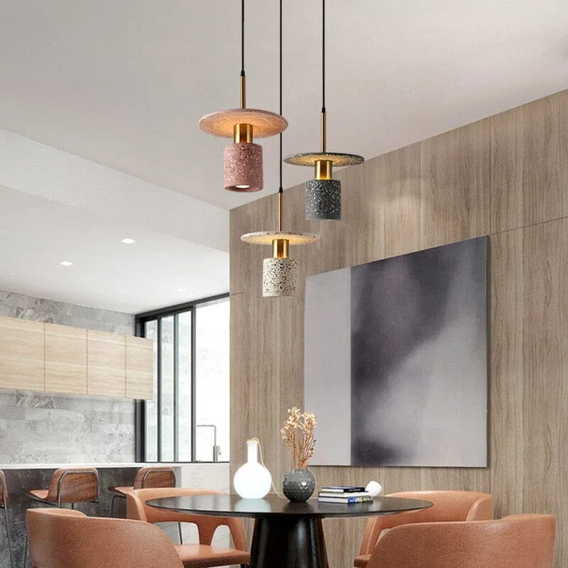Euroselle Modern Terrazzo Pendant Lamp With Durable Iron Plating
