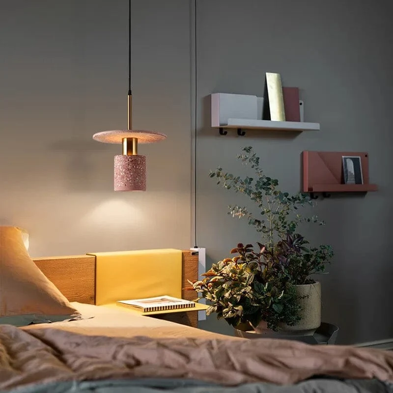 Euroselle Modern Terrazzo Pendant Lamp With Durable Iron Plating