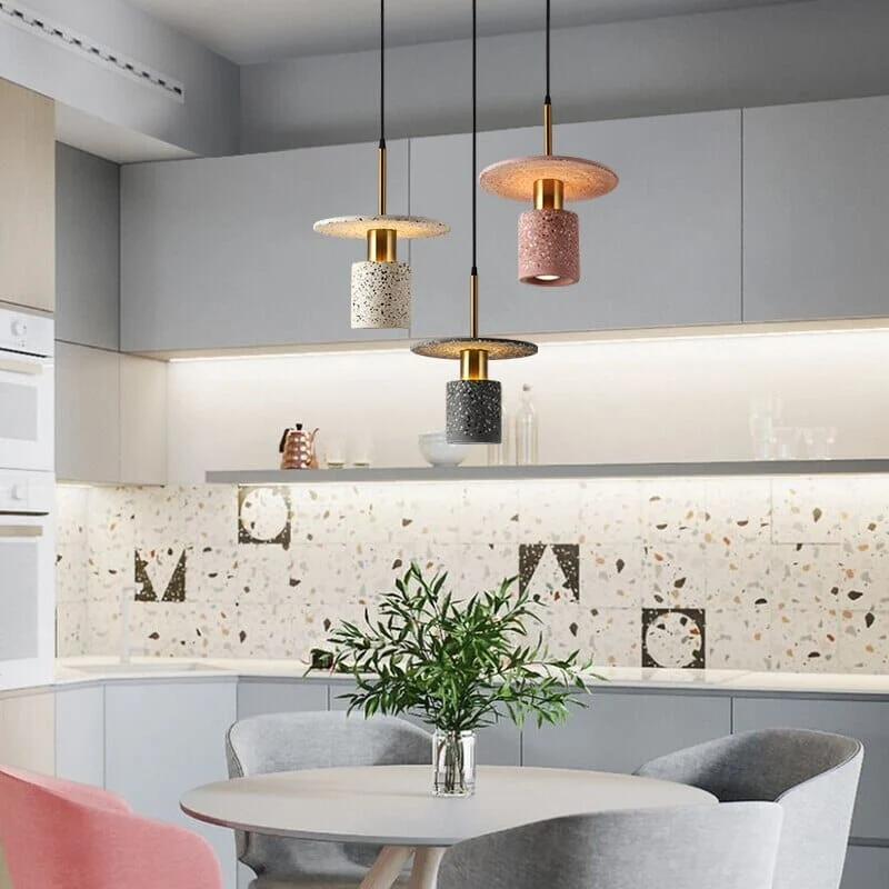 Euroselle Modern Terrazzo Pendant Lamp With Durable Iron Plating