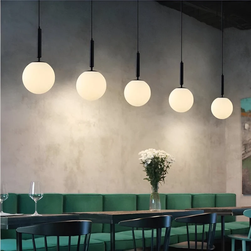 Euroselle LED Glass Ball Pendant Lights For Modern Home Decor