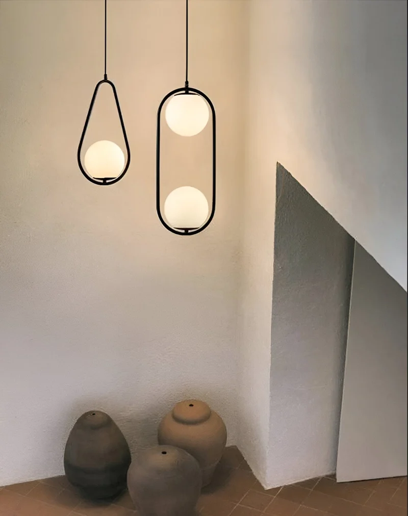 Euroselle LED Glass Ball Pendant Lights For Modern Home Decor