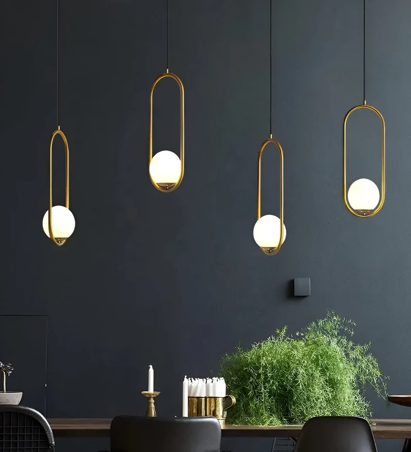 Euroselle LED Glass Ball Pendant Lights For Modern Home Decor