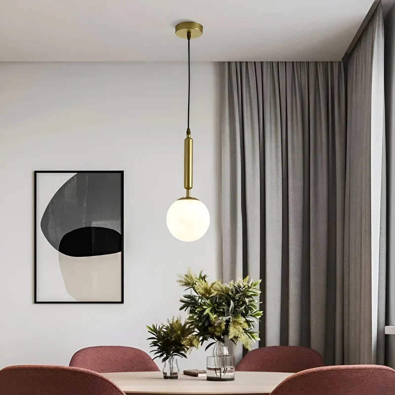 Euroselle LED Glass Ball Pendant Lights For Modern Home Decor