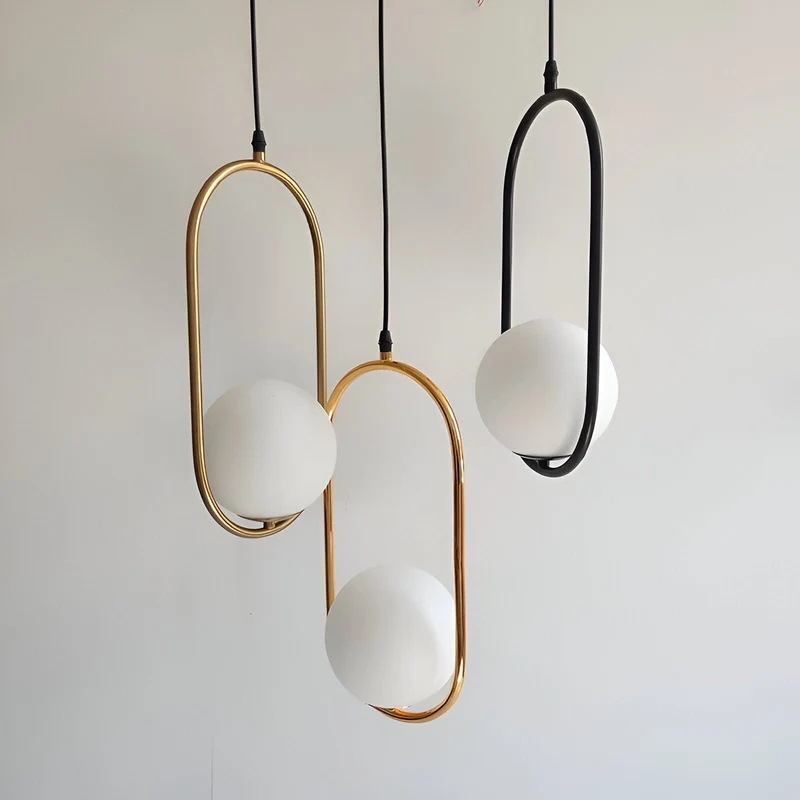 Euroselle LED Glass Ball Pendant Lights For Modern Home Decor
