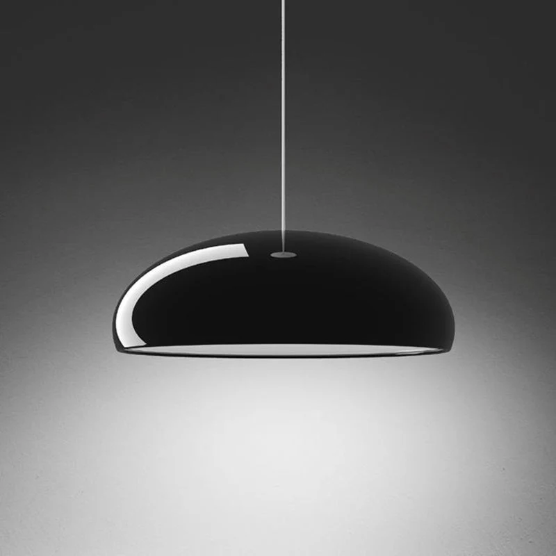 Novara Modern Metal LED Pendant Light In Black, Wine Red, Orange Euroselle