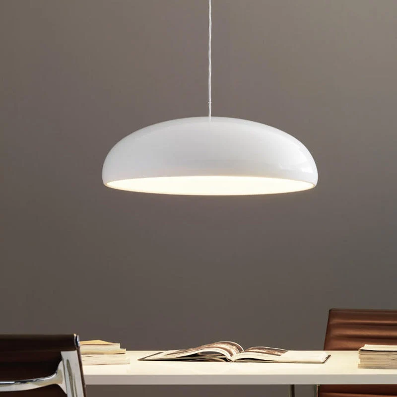 Novara Modern Metal LED Pendant Light In Black, Wine Red, Orange Euroselle