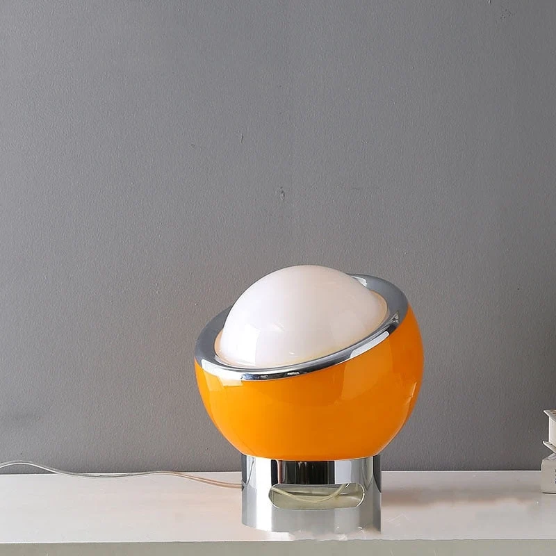 Euroselle French Opal Bauhaus Table Lamp With Opal Glass Shade