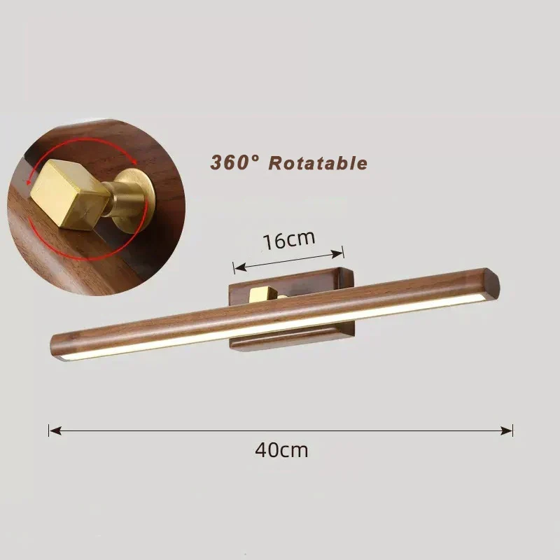 LumiMystic Black Walnut Lamp For Bathroom By Euroselle