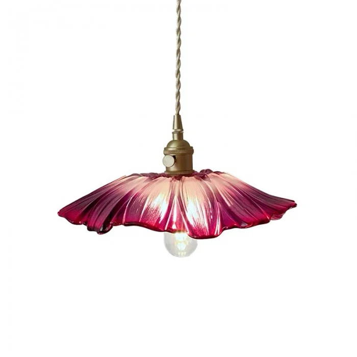 Marisol Lotus Glass Pendant Light For Bedroom And Living Room Euroselle