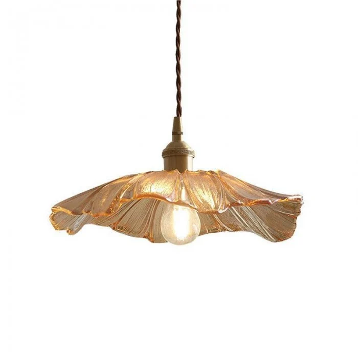Marisol Lotus Glass Pendant Light For Bedroom And Living Room Euroselle