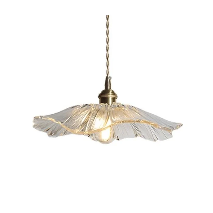 Marisol Lotus Glass Pendant Light For Bedroom And Living Room Euroselle