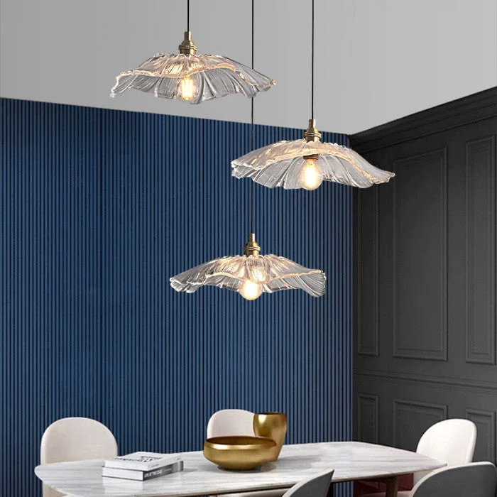 Marisol Lotus Glass Pendant Light For Bedroom And Living Room Euroselle